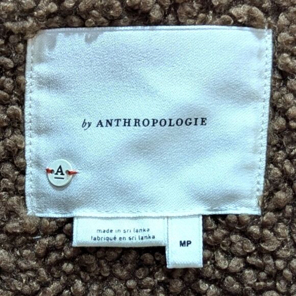 Anthropologie Joni Aviator Moto Jacket Olive Sherpa-lined Women's Size M Petite - Picture 14 of 16